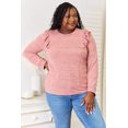 thumbnail image 1 of Double Take Ruffle Shoulder Long Sleeve T-Shirt, 1 of 10