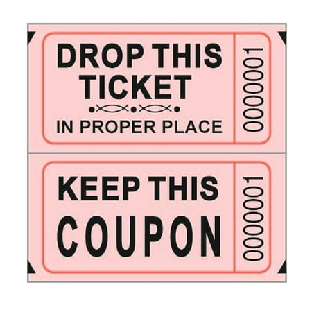 Double Ticket Roll 2000 Tickets Pink [102-P]