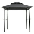 Double Tiered 8x5Ft Grill Gazebo Replacement Canopy Premium BBQ Tent