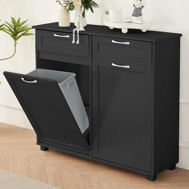 Double Tilt Out Trash 10 Gallon Kitchen Trash Can Dog
