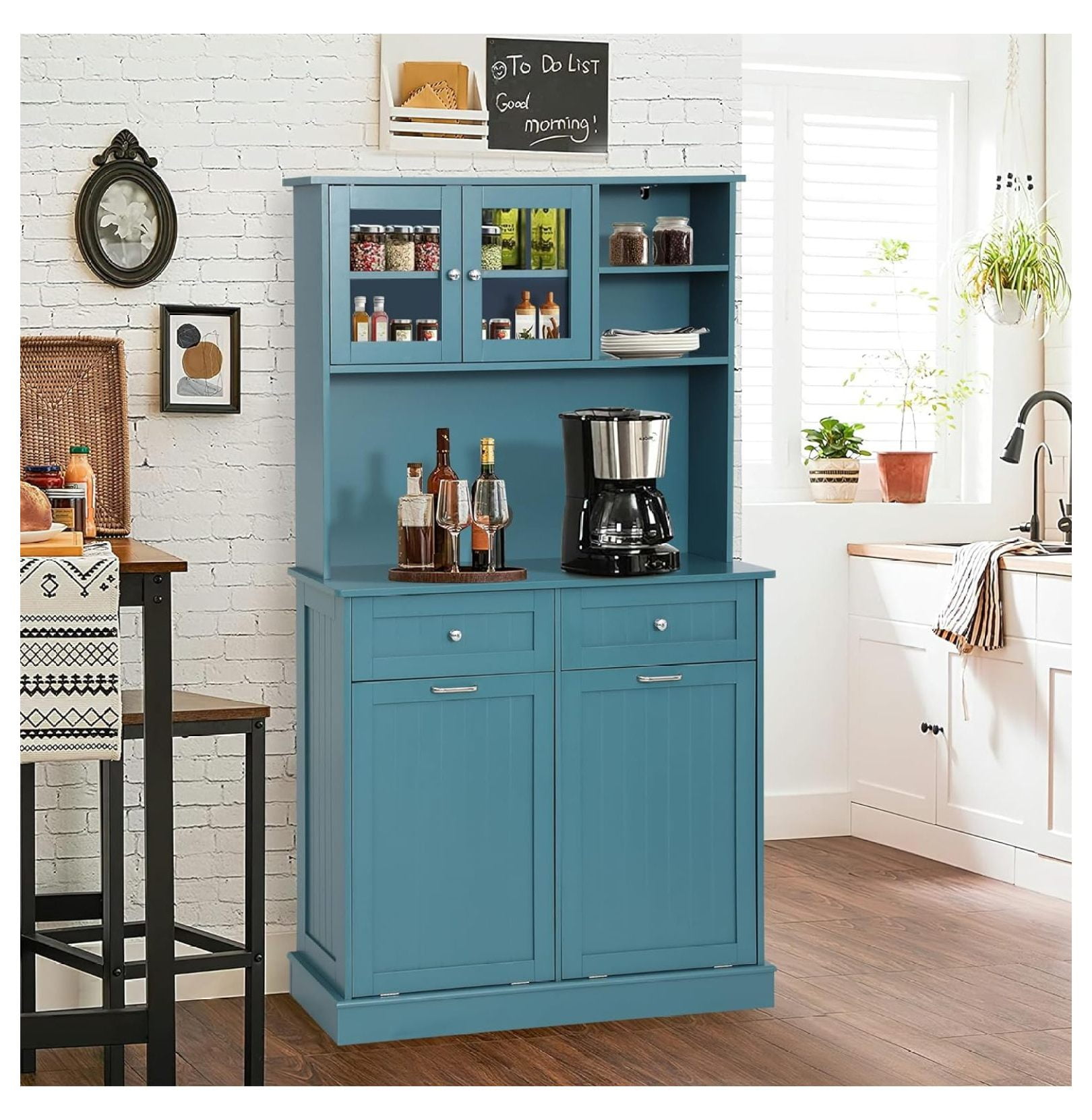 Double Tilt Out Trash Storage 20 Gallon with Two Solid