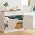 Double Tilt Out Trash Laundry Hamper Trash Can Pull