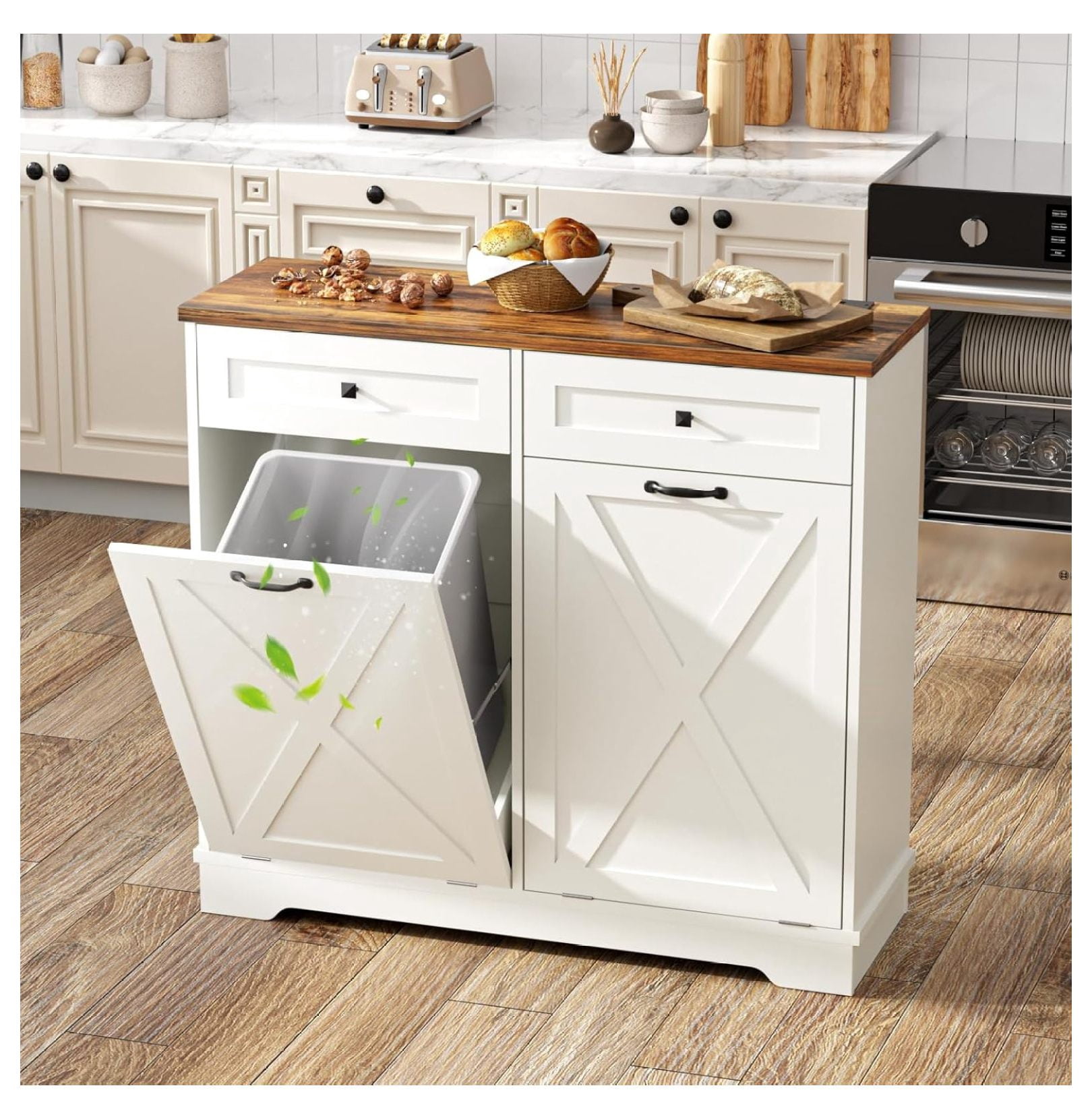 Farmhouse Kitchen Trash Can