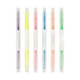 thumbnail image 1 of Double Tip Highlighter Set - 6 Pack Plastic Highlighters with Thick & Thin Tips, Fluorescent Colors for Notes, Textbook Marking, Office & Study, Fast Drying, Lightweight & Durable, 1 of 6