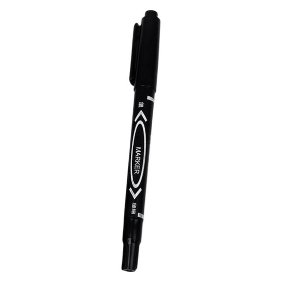 Double-Tip Outlining Pen, Oil-Based Waterproof Marker, Fine-Tip and Broad-Tip for Art and Labeling, Fast-Drying Ink with Smudge Resistance, Perfect for Students and Professionals