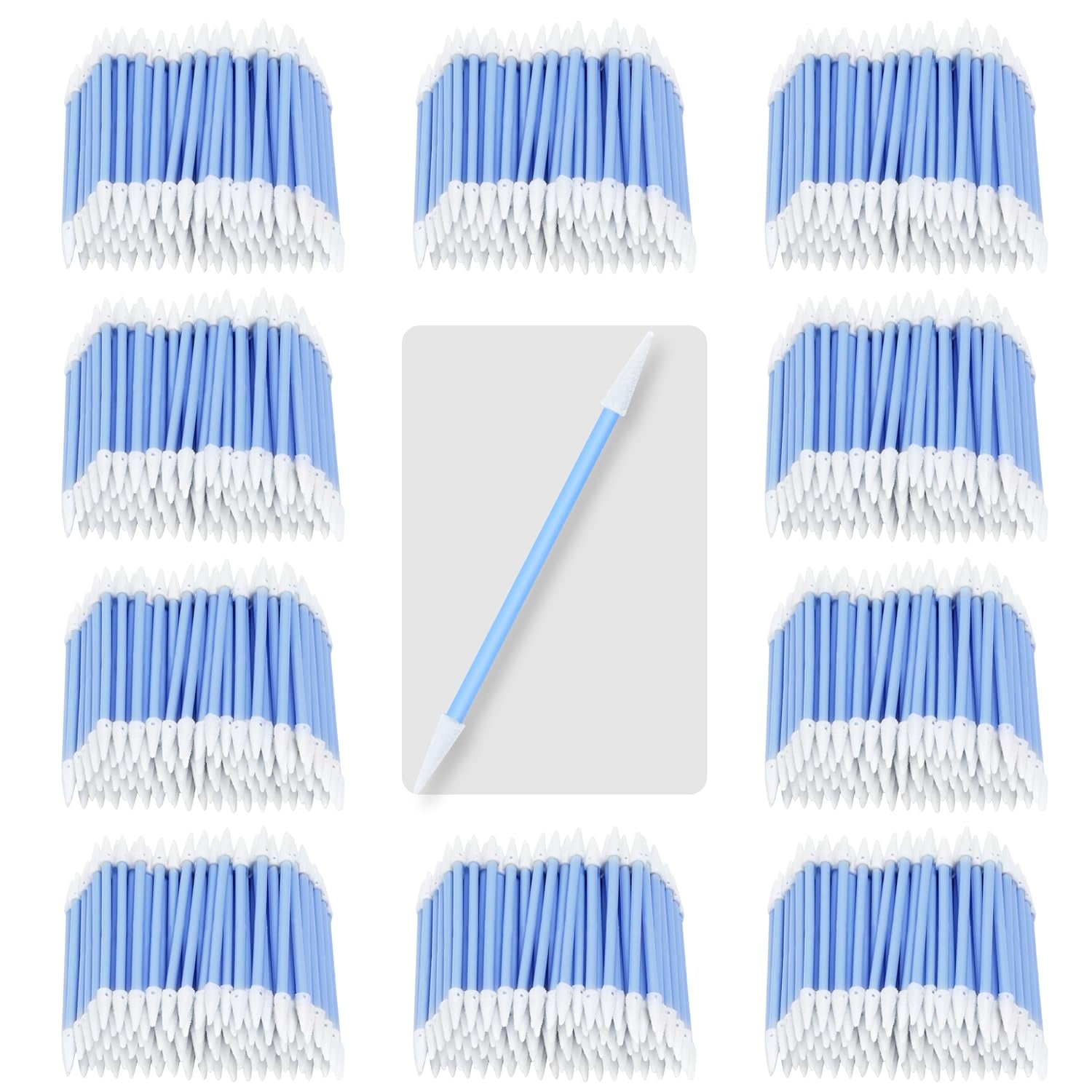 Double-Tipped Cleaning Swabs 2.9" Foam Swab Cleaning Sticks (1,000 pieces/pack)