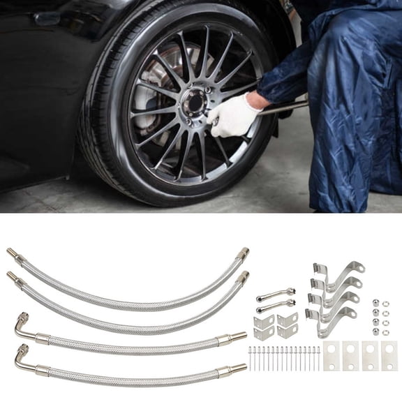 Double Tires Air Inflation Kit Tire Valve Extension for Connecting Tire Valve