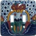 thumbnail image 1 of Double Toggle Turtle Talavera Ceramic Switch Plate, 1 of 2
