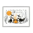 thumbnail image 1 of Double Toil Trouble Witches & Cauldron Halloween Illustration Fairy Tales & Fantasy Graphic Art Framed Art Print Wall Art, 1 of 7