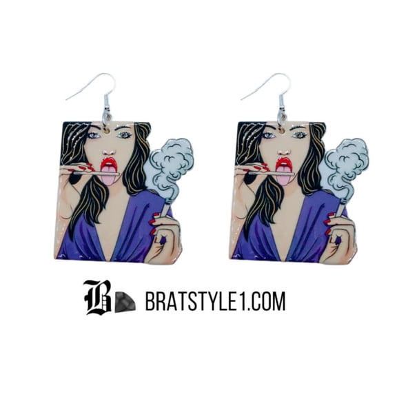 Double 'Toke' Dangle Earrings Set. unisex dangle earrings. Fashion design costume jewelry set