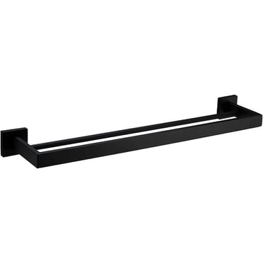 GOFLAME Wall Mounted Bathroom Shelf, 2-Tier Chrome Towel Rack With Leaky Design Shelves, Towel Bars, Chrome Bathroom Shelf For Living Room Kitchen Bathroom (1, Silver