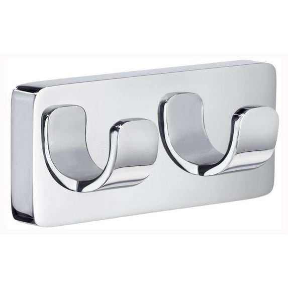 Double Towel Hook in Polished Chrome Finish