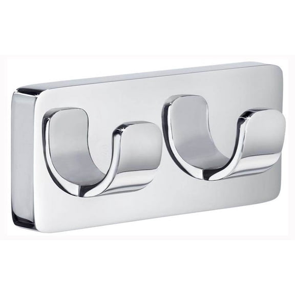 Double Towel Hook in Polished Chrome Finish