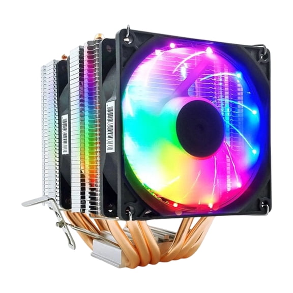 Double Tower CPU Air Coolers 6 Copper Heat Pipes PWM Smartests Fan Control Rgbs LED Quiet Cooling For Sockets