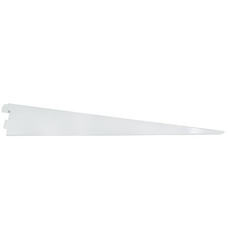 Double Track Shelf Bracket for Wood Shelf, 14 Inches, White by Stone Harbor Hardware