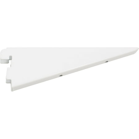 Double Track Shelf Bracket for Wood Shelf, 7 Inches, White by Stone Harbor Hardware