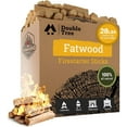 thumbnail image 1 of Double Tree Fatwood Fire Starter Sticks - Premium Organic Resin Rich, Non Toxic Fire Kindling for Wood Stoves, Fireplaces, Campfires, Bonfires - Clean & Natural Burning  (28 Pounds), 1 of 7