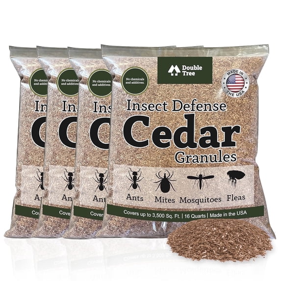 Doubletree Forest Cedar Granules Insect and Pest Repellent, Repels Fleas, Ticks, Ants, Pet Safe, 4 Pack, 32 Lbs