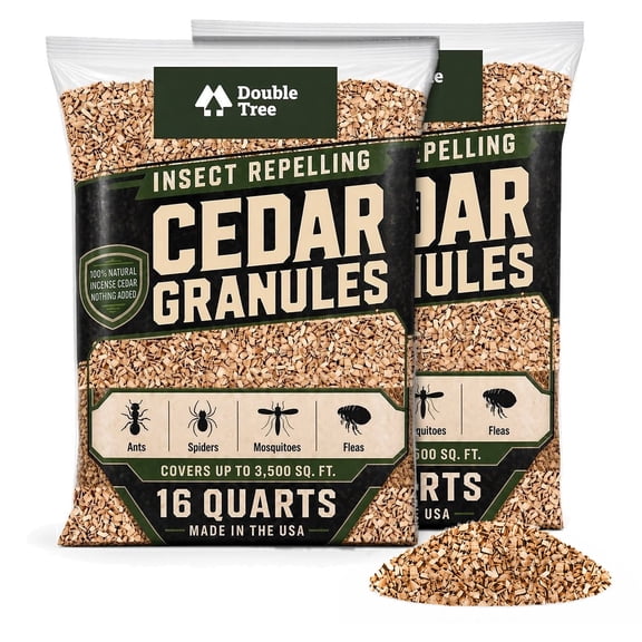 DoubleTree Cedar Granules Insect Repellent for Yard, Mosquitoes Fleas Ants Spiders, 32 Quart 16 lb