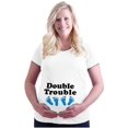 thumbnail image 1 of Double Trouble Expecting Twins Women's Maternity T Shirt Tee Brisco Brands 2X, 1 of 7