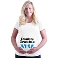 thumbnail image 1 of Double Trouble Expecting Twins Women's Maternity T Shirt Tee Brisco Brands L, 1 of 7