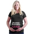 thumbnail image 1 of Double Trouble Expecting Twins Women's Maternity T Shirt Tee Brisco Brands M, 1 of 7