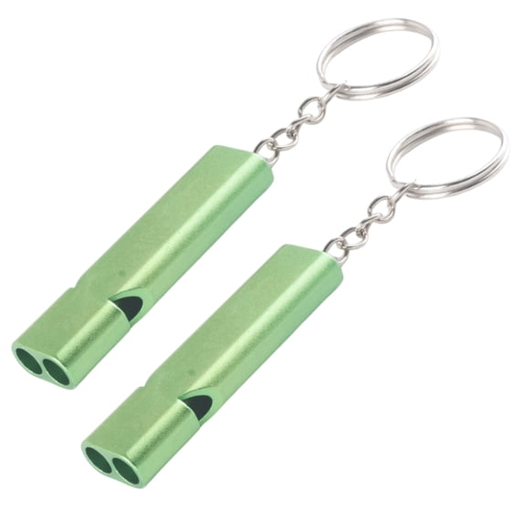 Double Tube Survival Equipment Aluminum Alloy Whistle for Survival Lifesaving