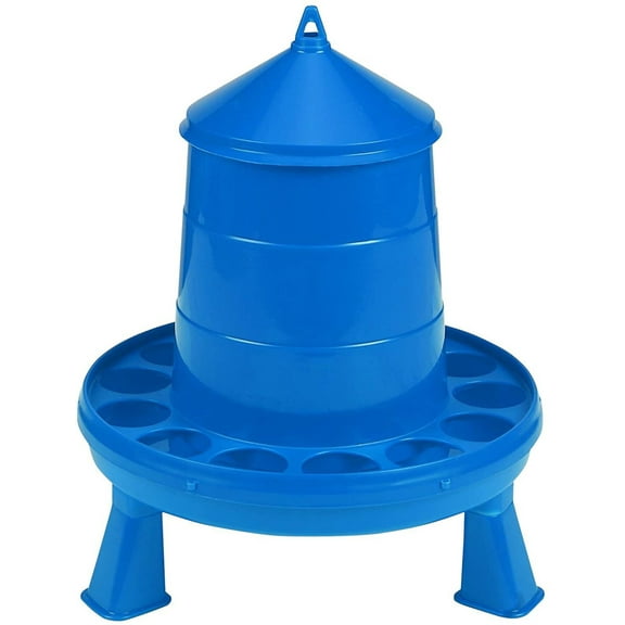 Double-Tuf Poultry Feeder with Legs, Blue