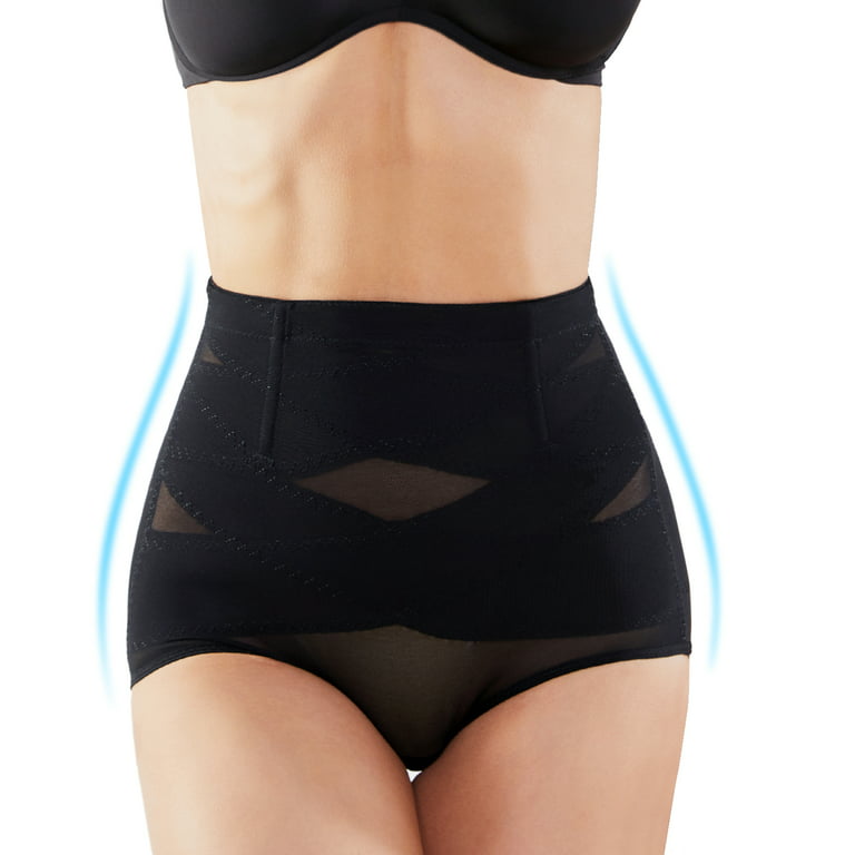 YADIFEN 2 Pack Shapewear for Women Tummy Control High Waisted Body Shaper Compression  Underwear Firm Control Girdle Panties, 2pck-black, Large 