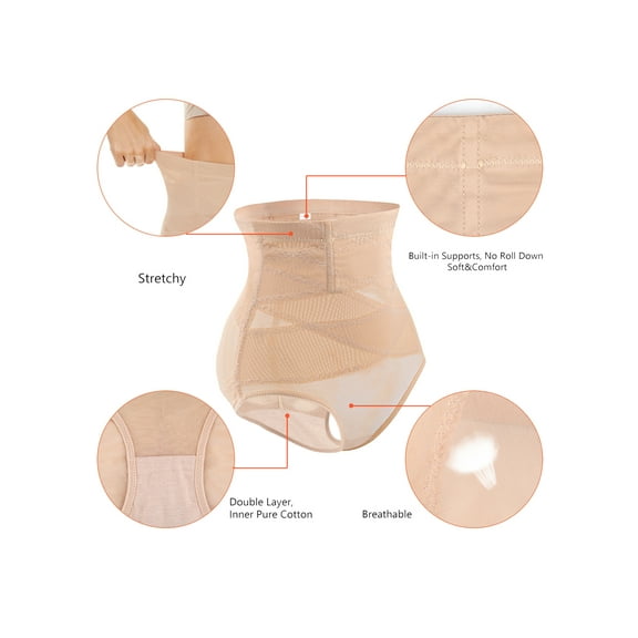 Double Tummy Control underwear for women, Womens Waist Trainer Body Shaper High Waisted Shapewear