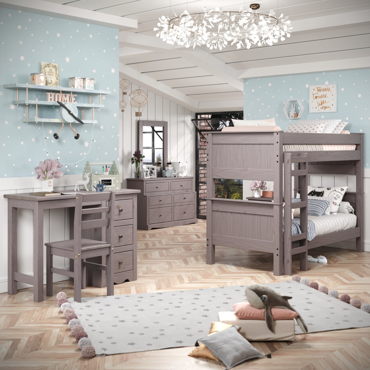 Stackable Double Bed Double Twin Stackable Post Bunk Bed - Walmart.com