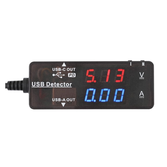 Double Type C+A Current And Voltage Meter USB Tester PD Charger Doctor Multimeter USB C DC Digital Voltmeter Amp Meter ,Live Data