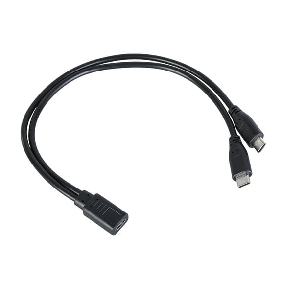 Double Type C Charging Cable Charge Two Devices Simultaneously with Single Type C Port for Smartphones and Tablets