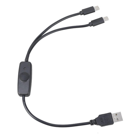 Double USB C Cable Double Ended USB to USB C Splitter Charging Cable 2 in 1 Multi Charging Cable USB C Cable with Switches