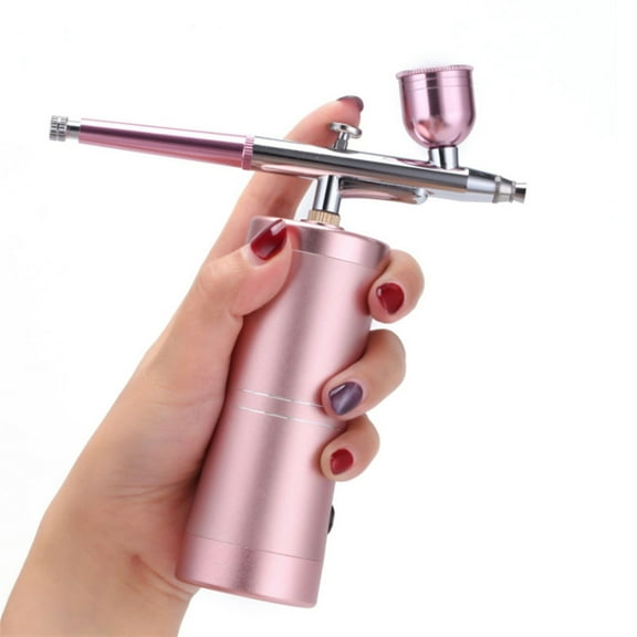Double USB Charge Protable Airbrush Air Compressor Spray For Gun Cake Nail Art Face&amp;Body Tattoo Make Up Paint Sprayer