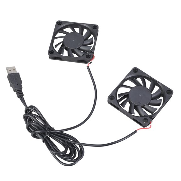 Double USB Cooling Fans DC5V 0.2A 11.5CFM Airflows Oil Bearing For Electronics Cooling 60x60x10mm Silents Operations