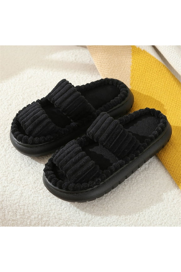 Double Upper Cozy Slippers for Women Arch Support Moccasin Winter Shoes Anti-Skid Rubber Sole for Indoor and Outdoor with Collarette Christmas Gift for Women