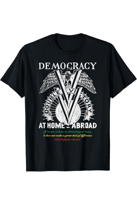 Double V Campaign Retro Vintage Black History Soldiers WWII T-Shirt Shirts