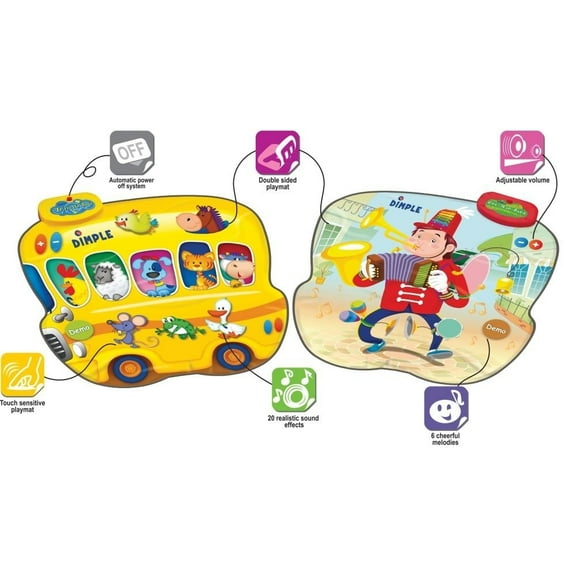 Double Value Touch Sensitive Music Mat Animal Bus Full Orchestra 20 Sounds