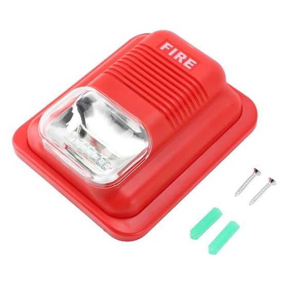 Double Voltage Fire Alarm With LED Strobe And Audible Alert For Home Security