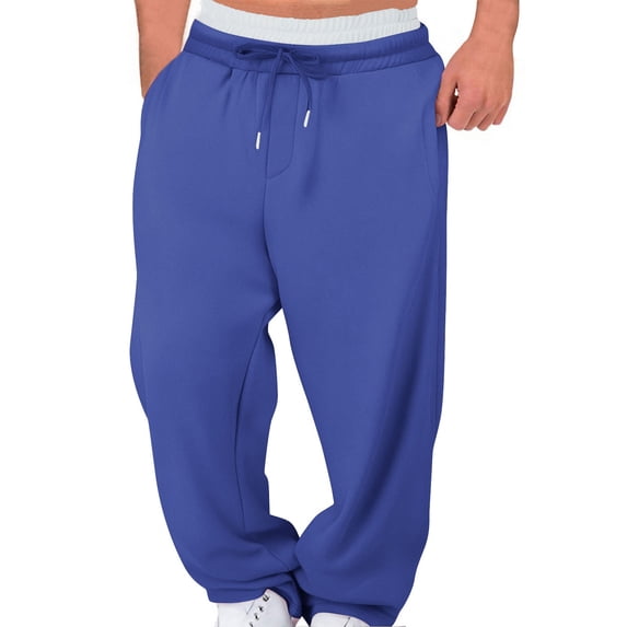 CHUMUD Double Waisted Sweatpants Women Y2K Baggy Sweatpants Straight Wide Leg Gym Track Pants Joggers with Pockets