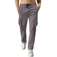 thumbnail image 1 of Double Waisted Sweatpants Y2K Men's Baggy Cargo Pants Trendy Casual Parachute Pant Loose Fit Harem Joggers with Pockets for Streetwear, 1 of 8
