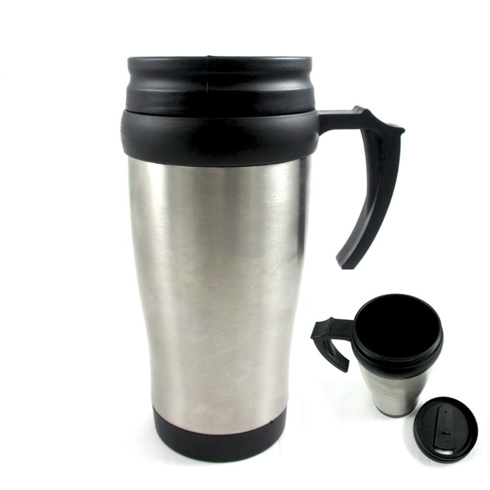 ExcelSteel 14 oz. Grey Double Walled Stainless Steel Coffee