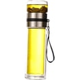thumbnail image 1 of Double Wall Glass Bottle - 450ml High Temperature Resistant Leakproof Infuser for Loose Leaf Tea, 1 of 9