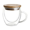 thumbnail image 1 of Double Wall Glass Coffee Mugs with Lid,Clear Glass Coffee Cups with Handle,Insulated Coffee Glass,Cappuccino Cups,Tea Cups,Latte Cups,Beverage Glasses Heat Resistant, 1 of 10