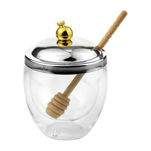 Double Wall Honey Dish - Pomeg