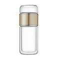 thumbnail image 1 of Double Wall Insulated Glass Tea Infuser Bottle with Stainless Steel Filter, Leak-Proof Lid, and Heat-Resistant Borosilicate Glass for Hot and Cold Beverages, 1 of 2