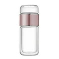 thumbnail image 1 of Double Wall Insulated Glass Tea Infuser Bottle with Stainless Steel Filter, Leak-Proof Lid, and Heat-Resistant Borosilicate Glass for Hot and Cold Beverages, 1 of 2