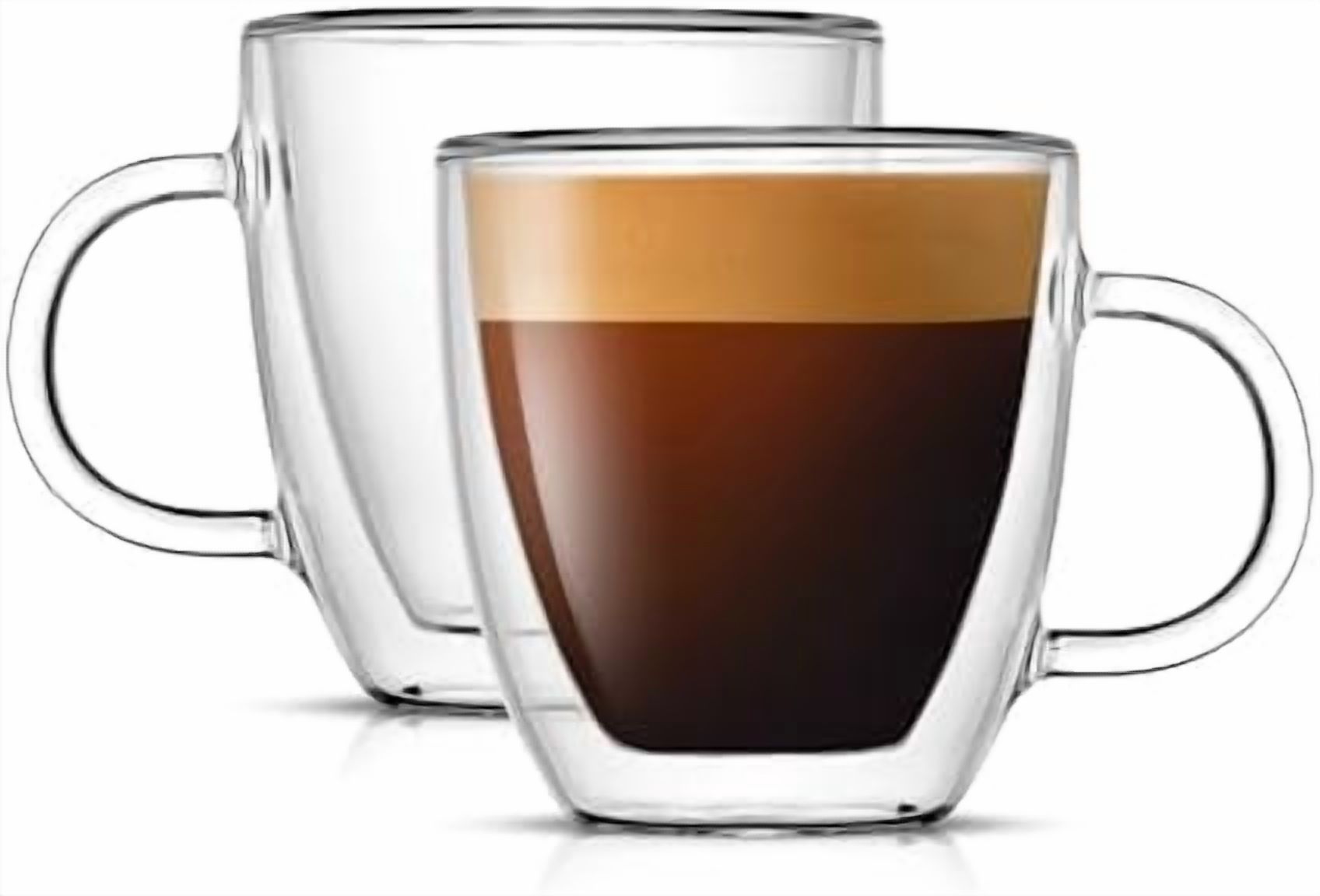 Double Wall Insulated Glasses Espresso Mugs (Set of 2) - 5.4-Ounces