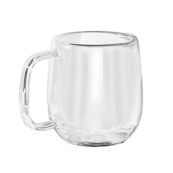 Double Wall Insulated Mug, High-Heat Borosilicate Glass, Walled Coffee Mug with Handle, 250/350ml Glass Espresso Cup, Reusable, Clear Beverage Tumblers, Freezable, For Hot Or Cold Beverages